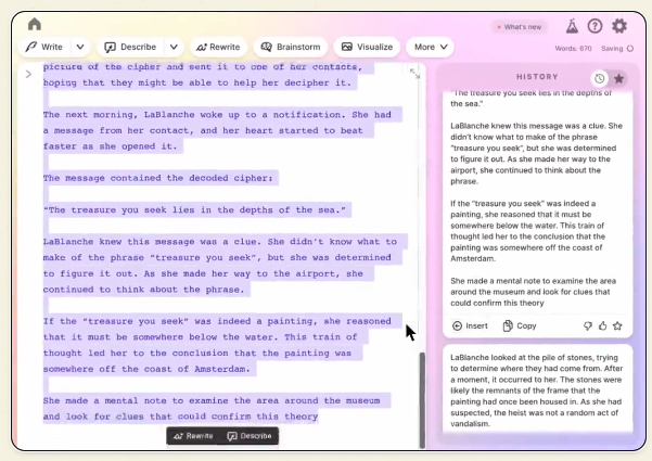 sudowrite screenshot